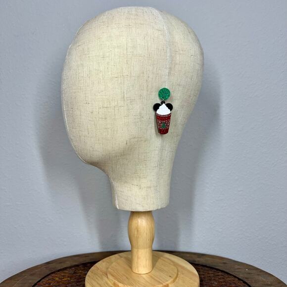 🎄 Very Merry Hot Cocoa Earrings | Disney-Inspired Christmas Acrylic Earrings - Picture 2 of 3